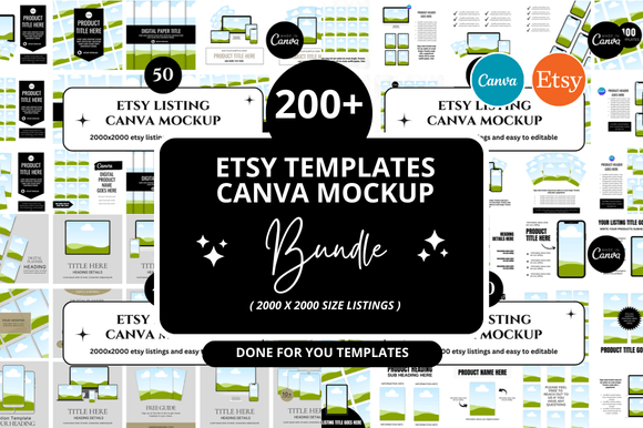 207 Etsy Canva Mockup Bundle: Your Instant Design Toolkit