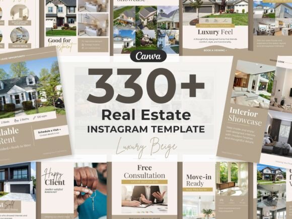 330 Beige Canva Instagram Template Kit: A Comprehensive Guide for Real Estate Professionals
