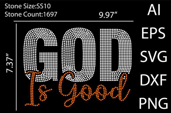 Celebrate Faith with Stunning God is Good Rhinestone Designs
