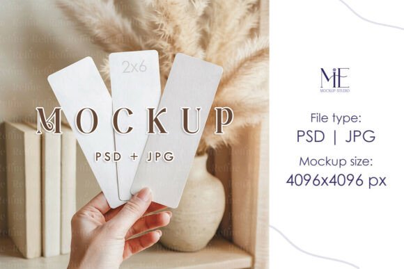 Crafting Captivating Visuals: The Hand Holding Bookmark Mockup Photo Strip