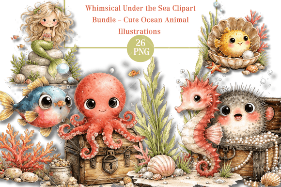 Dive into Creativity: Projects with Whimsical Under the Sea Clipart