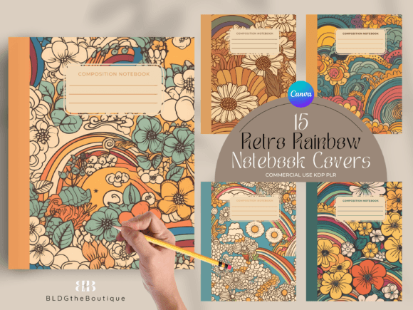 Embrace the Groovy Era: 70s Retro KDP Notebook Covers