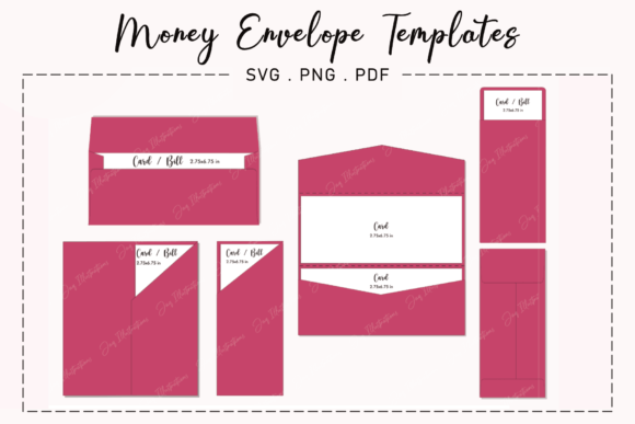 Money Envelope Template SVG Cut File: Creative Cash Gifting