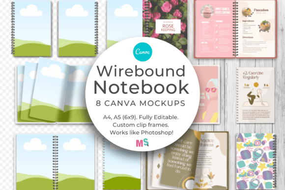 Strategic Presentation with the Wirebound Notebook Mockup for Canva