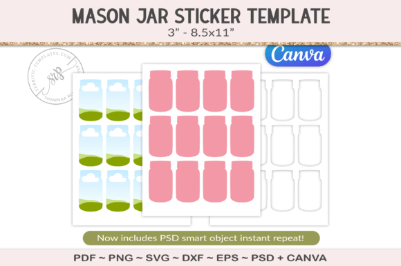 Streamline Your Crafting: Unlocking Creativity with the Mason Jar Collage 3 Template Sheet
