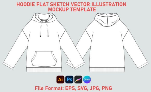 Streamlining Design: The Strategic Advantage of the Hoodie Flat Sketch SVG Template