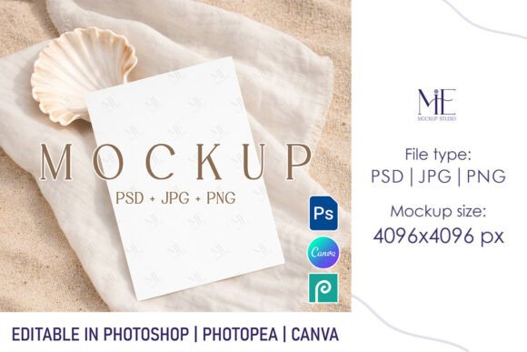 Summer 5x7 Card Mockup: Perfect Your Beach Invitation Design