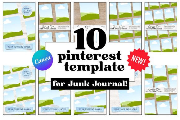 Transform Your Etsy Sales with 10 Junk Journal Pinterest Pin Templates