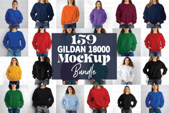 Transform Your Print-on-Demand Business with the Gildan 18000 Mockup Bundle