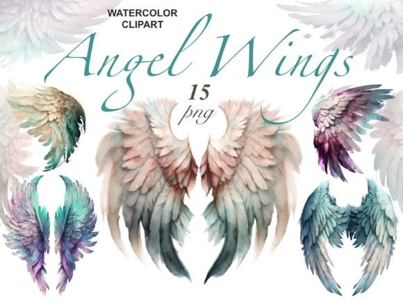 Transform Your Projects with Vibrant Colorful Angel Wings Clipart